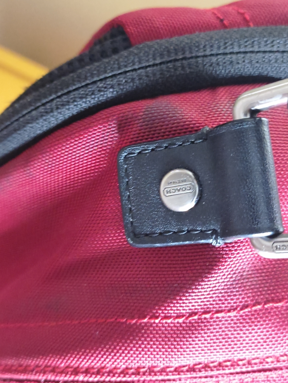 COACH Backpack Red Nylon And Black Trim W/ Silver Hardware- Large- Authentic-EUC - Picture 12 of 12